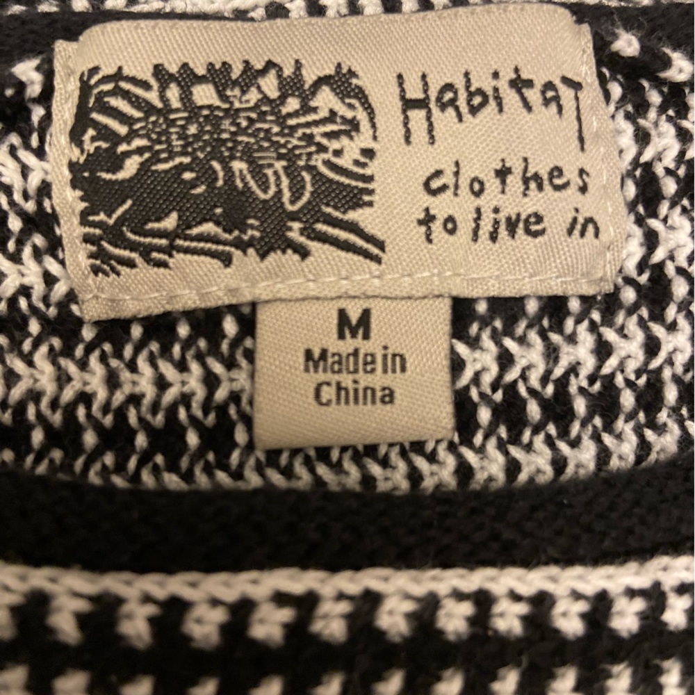 Habitat Women Cotton Woven Pullover Tunic In Black And White. - Picture 4 of 7